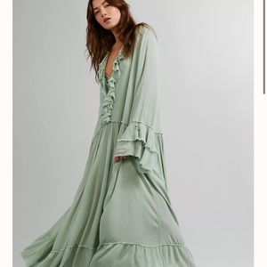 Free People Minted Jade Sweet Darlin Maxi Dress